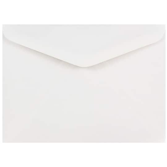 JAM Paper White A7 Invitation Envelopes with V-Flap, 100ct.
